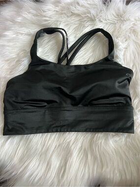 Lululemon Black Strappy Back Sports Bra Size 6